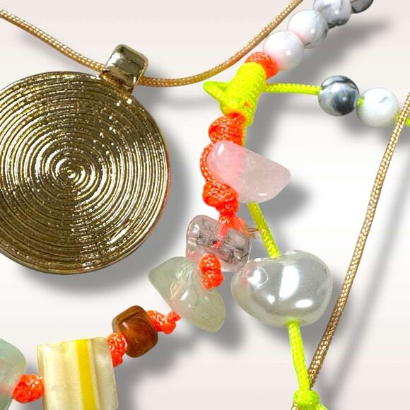 Free People My Magic Layered Necklace Gold Ariana Ost Bohemian Whimsical NEW - Picture 14 of 16